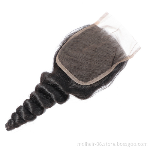 Brazilian Hair Loose Wave Hair Bundles with Closure Remy Human Hair Weave Bundles With Closure Natural Color